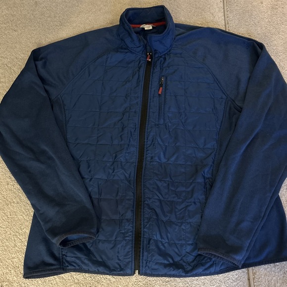Orvis Other - Orvis Mens Mixed Media Hybrid Quilted Full Zip Lightweight Jacket Blue Large XXL